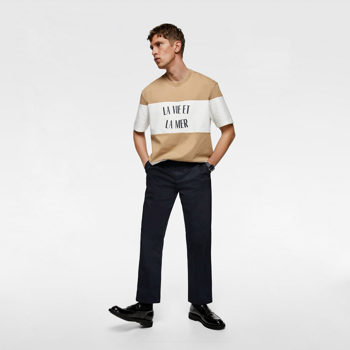 Colour Block Oversize T-Shirt - Image 2